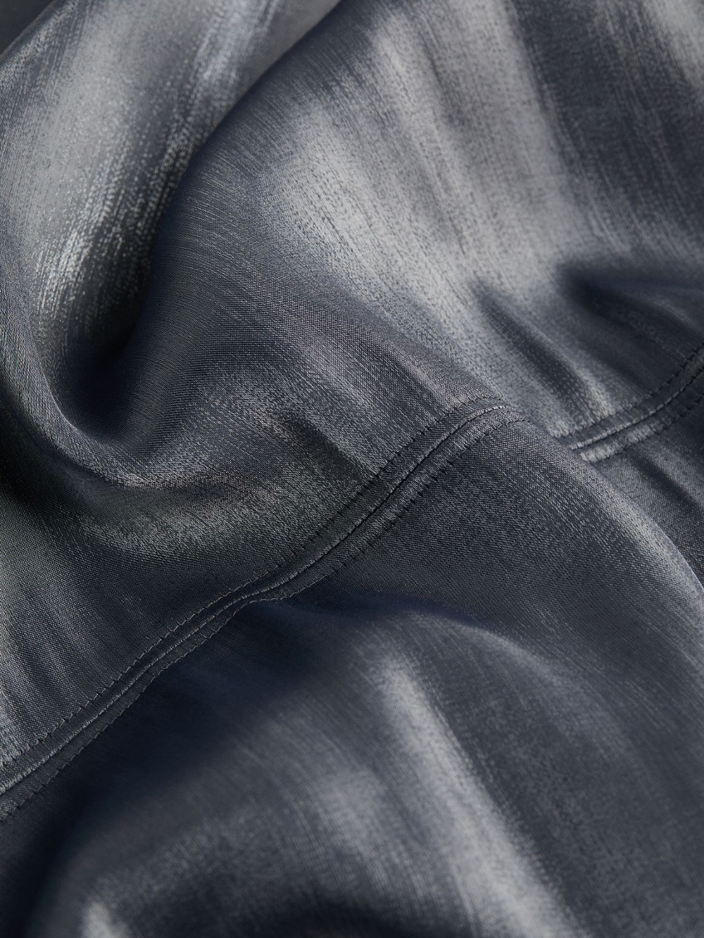 H&M Metallic V-Neck Long Sleeve Dress - Silver Gray - Picture 4 of 4
